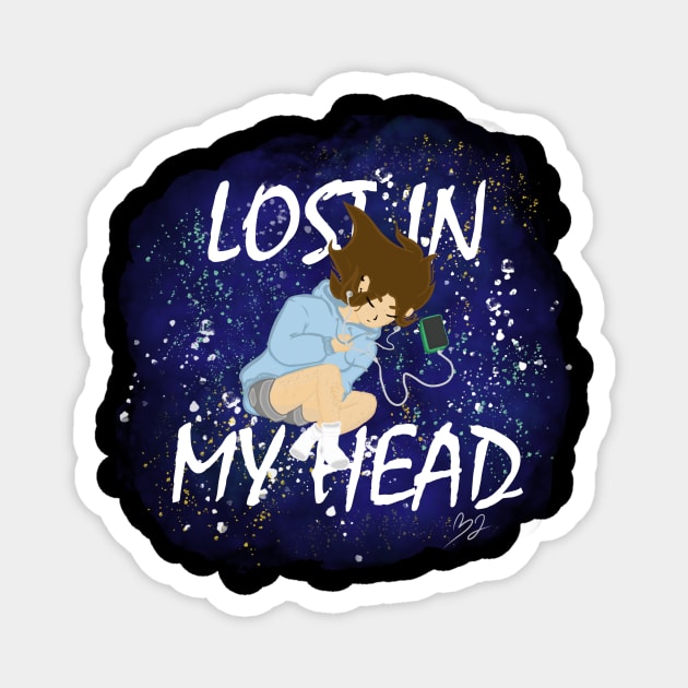 Lost In My Head 1 Magnet by LyricScales