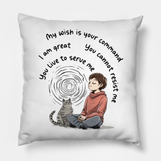 Hypnotizing Cat Pillow