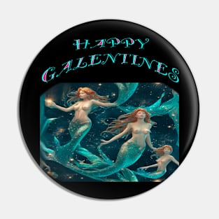 Galentines day mermaids dancing Pin