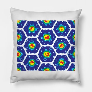 Abstract geometric shapes -blue Pillow