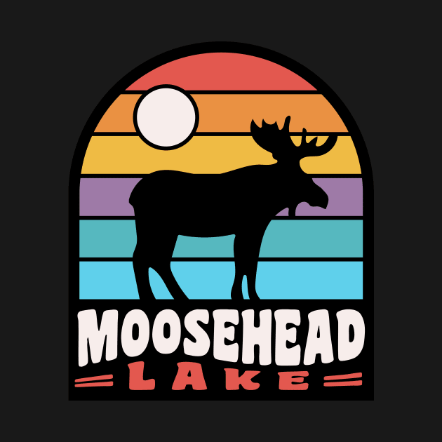 Moosehead Lake Moose Badge Maine by PodDesignShop