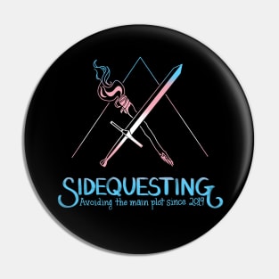 Trans Sidequesting Logo Pin