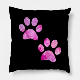 watercolor dogs paw, watercolor dog paw blue, watercolor puppy paw Pillow