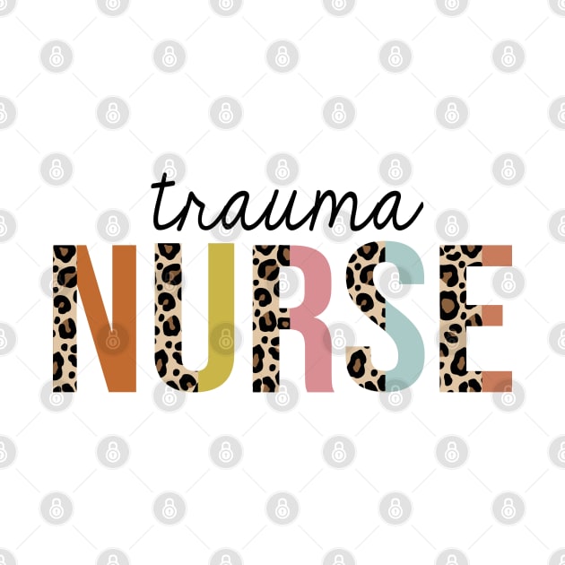 Trauma Nurse Leopard Print Registered RN Nursing Appreciation by HeroGifts