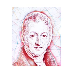 Thomas Robert Malthus Portrait | Thomas Robert Malthus Artwork | Line Art T-Shirt