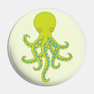 OCTOPUS GARDEN Green Undersea Ocean Creature Tentacles - UnBlink Studio by Jackie Tahara Pin