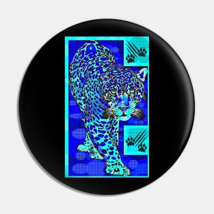 The leopard in blue Pin