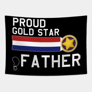 Proud Gold Star Military Father Tapestry