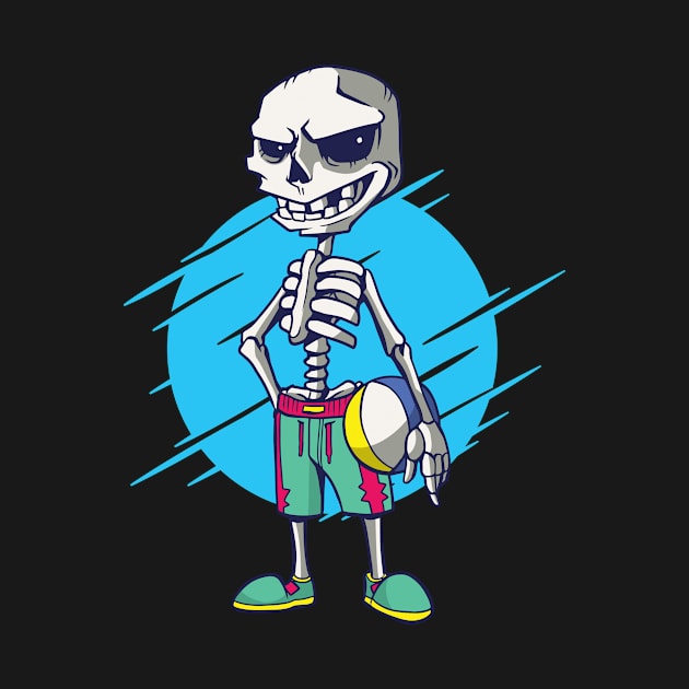 Beach Volleyball Skull by Bestseller