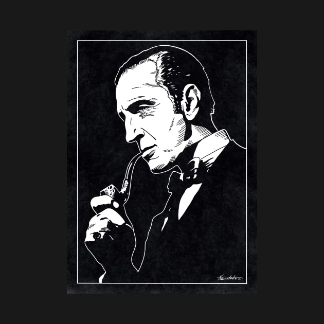 SHERLOCK HOLMES (Black and White) by Famous Weirdos