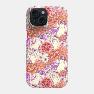 Flowers and Cats Phone Case