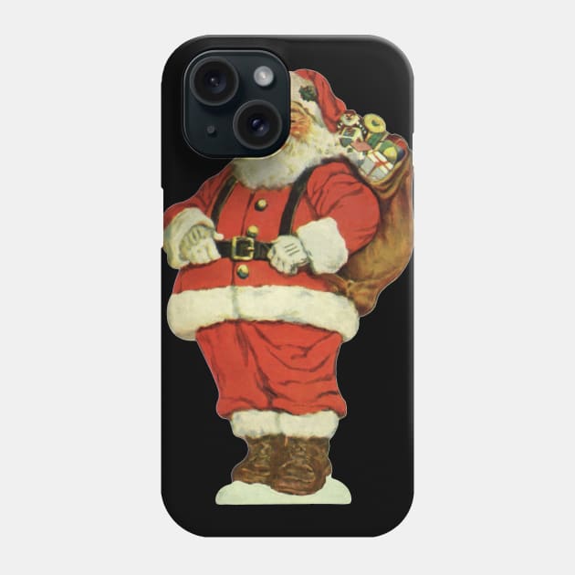 Vintage Christmas Santa Claus Phone Case by MasterpieceCafe