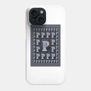 CAPITAL LETTER P. MAGIC CARPET Repeated Size Reductions Phone Case