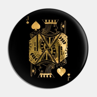 Jack Pikes - Golden playing cards Pin