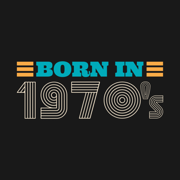 70S vitange RETRO QUOTE LETTERING born in 1970s by Midoart