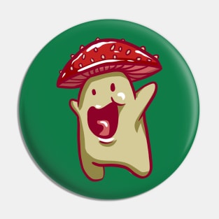 Happy Cute Character Mushroom Pin