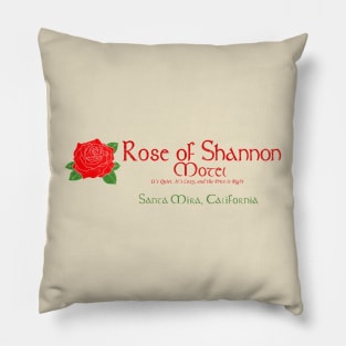 Rose of Shannon Motel Aged Logo Pillow
