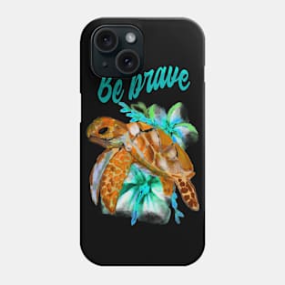 Turtle, Flower, Positive, Marine, Spiritual Phone Case