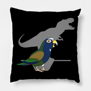 T-rex White capped Pionus Pillow