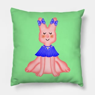 Cute little girl rabbit Pillow