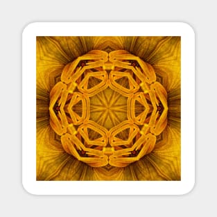 floral fantasy pattern and designs in shades of GOLD Magnet