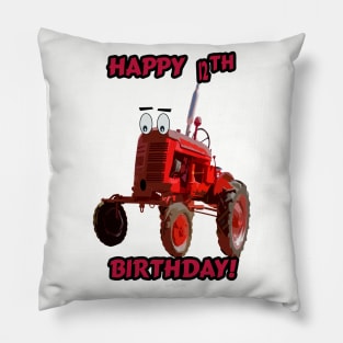 Happy 12th birthday tractor design Pillow