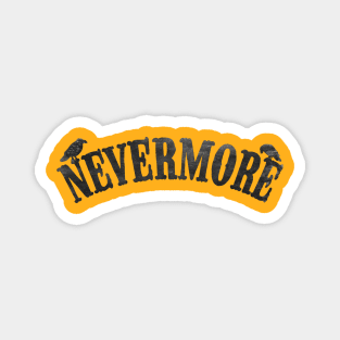 Vintage Nevermore Logo Tee – Wednesday Addams (Black Text) Magnet