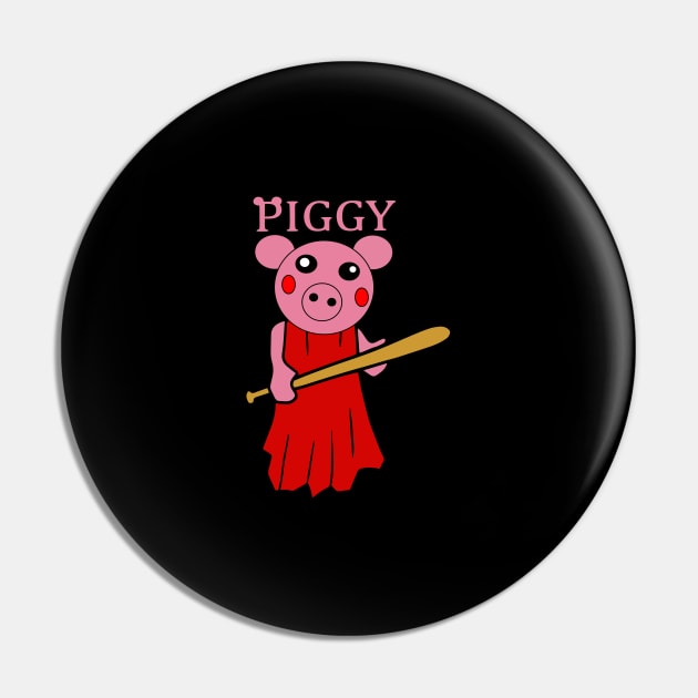 Piggy Funny Pin by FreeKidsArt