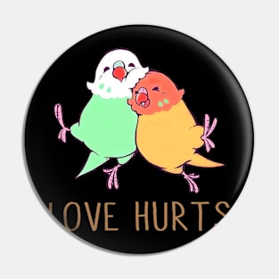 Chirpy Charmers: Budgies Love Hurts This Playful T-Shirt Pin