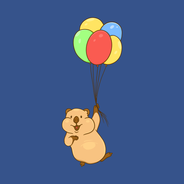 Quokka with air balloons by manydoodles