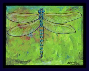 Dragonfly Insect Bug Green Wildlife Nature Animal Creature Beast Being Bugs Dragonflies Fly Flies Wings Winged Magnet