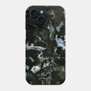 Black Goth Marble Abstract Phone Case