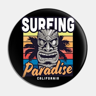 Surfing California Paradise Pin