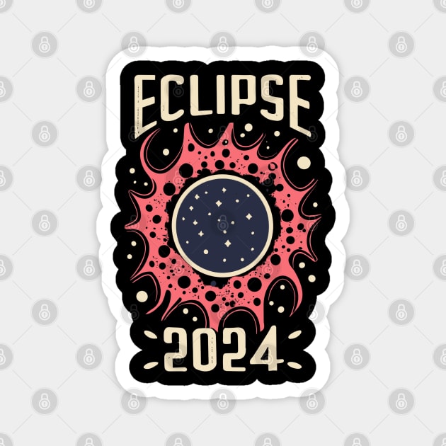 solar eclipse 2024 Magnet by vaporgraphic