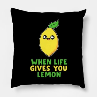 Cute Lemon Quote Pillow