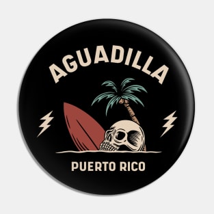 Vintage Surfing Aguadilla, Puerto Rico Pin