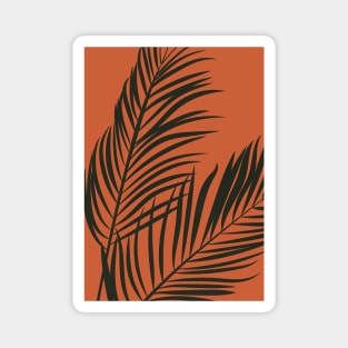 Minimalist Palm Tree Leaf Illustration Magnet