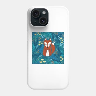 Winter Fox Floral Phone Case