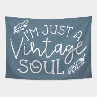 I’m Just A Vintage Soul Thrifting Antique Cute Funny Tapestry