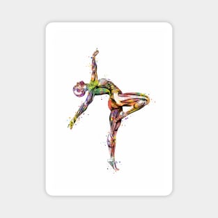 Gymnast Muscle Anatomy Watercolor Magnet