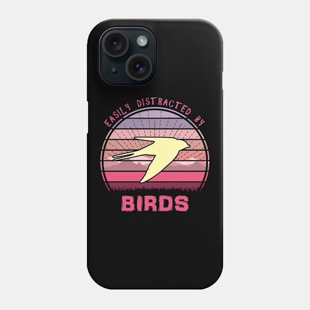 Easily Distracted By Birds Swallow Phone Case by Nerd_art