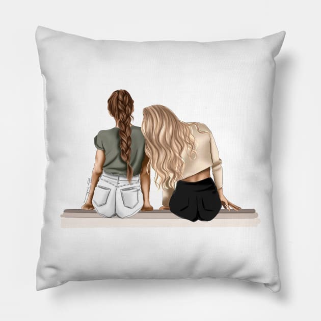 Lean on me Pillow by elzafoucheartist