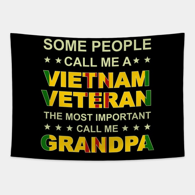 Vietnam Vet Grandpa Tapestry by triggerleo