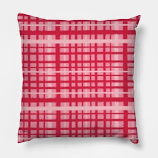 Red and pink checkered pattern Pillow