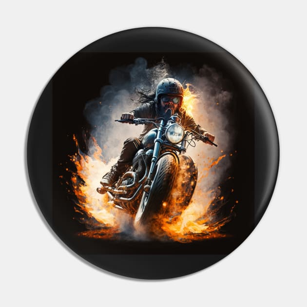 Infernal Ride: The Steampunk Chopper Pin by TMaikousis