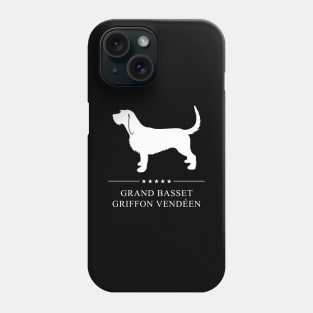 Grand Basset Griffon Vendeen Dog White Silhouette Phone Case