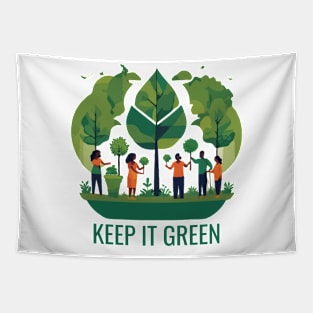 Keep it Earth Green Tapestry