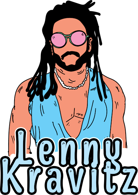 Retro Lenny Kravitz Fan Art Desain Kids T-Shirt by Motor Lipat