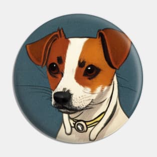 In Love with Jack Russell Terrier Puppy Pin