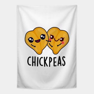 Chick Peas Cute Food Pun Tapestry